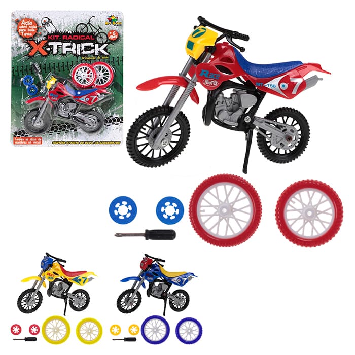 Mini Moto de Dedo Infantil Com Acessórios E Mini Bike, Bicicleta Com Acessórios