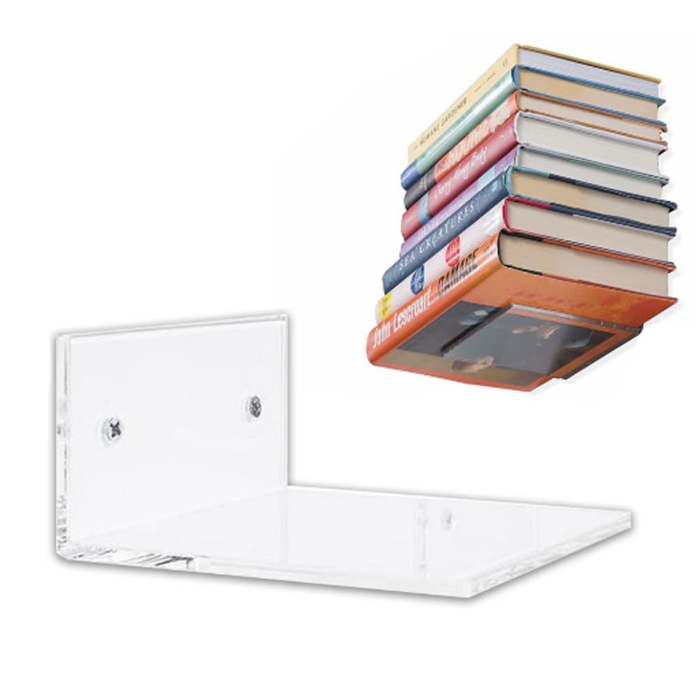 Suporte de Livros Invisível Bibliocanto Parede Estante Nicho Decortivo