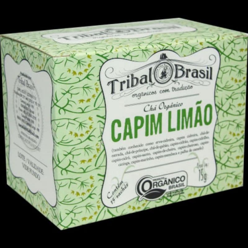Chá orgânico, chá CAPIM LIMÃO Tribal Brasil