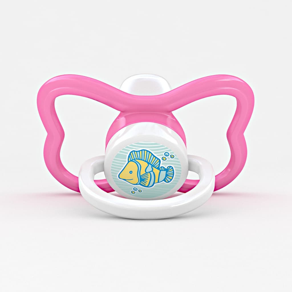 Chupeta América Baby Luxo Bico de Silicone Anatômico PAC com 12 chupetas Bebê Menina Menino No Blister +6M