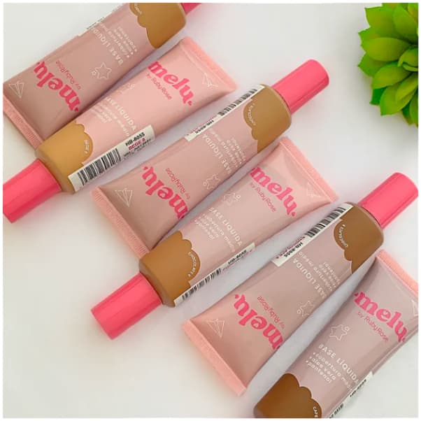 Base Líquida Média Cobertura Melu By Ruby Rose 29ml Base Maquiagem Pele Natural