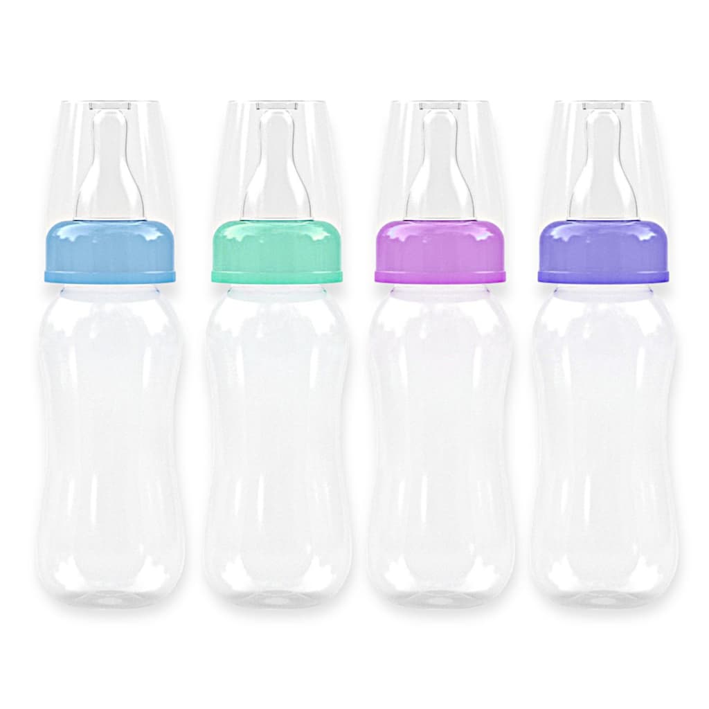 Kit 12 Unidades Mamadeira 150ML Bico de Silicone Bebê Menino Menina PAC 12 Mamadeiras