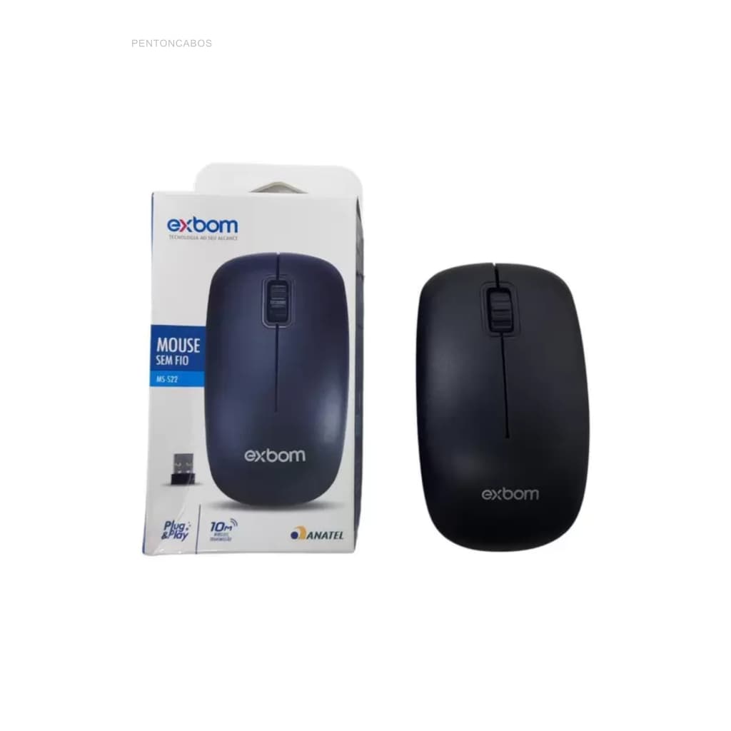 MOUSE SEM FIO 2.4GHZ EXBOM - MS-S22