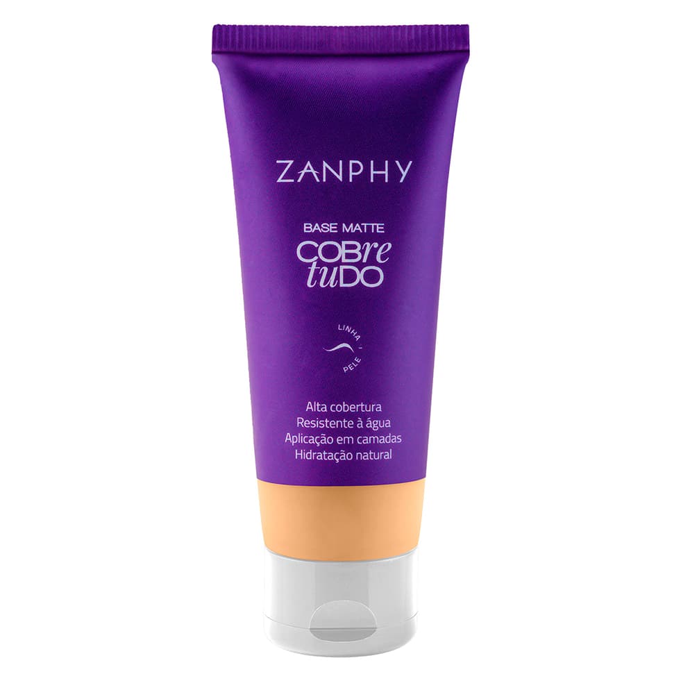 Base Liquida Matte Cobre Tudo Linha Pele - ZANPHY