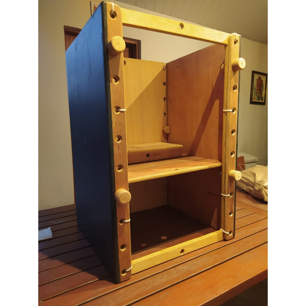 Torre Cadeira Mesa Infantil Montessori Madeira com lousa