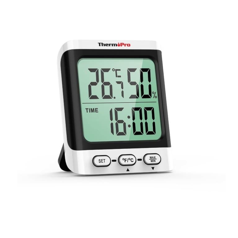 Higrômetro Termômetro Digital Tela Lcd Indoor Com Relógio