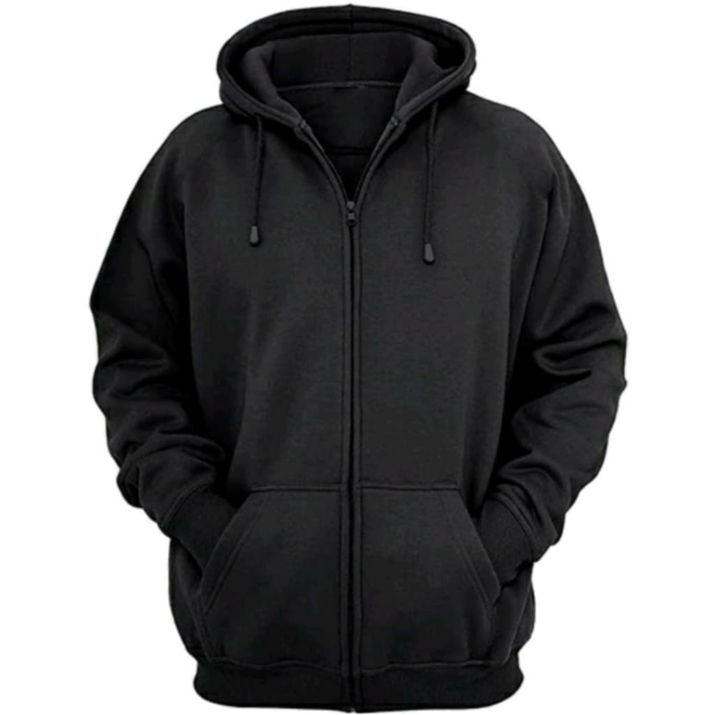 Moletom Até o G8 Blusa Moletom Plus Size Jaqueta Masculina Zíper Capuz e Bolso