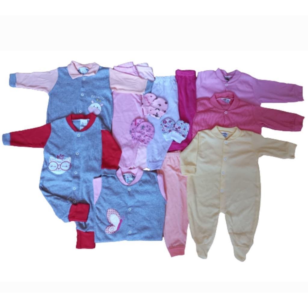 Kit 6 Peças Enxoval Para Bebê RN ao G Menina Menino Unissex Barato