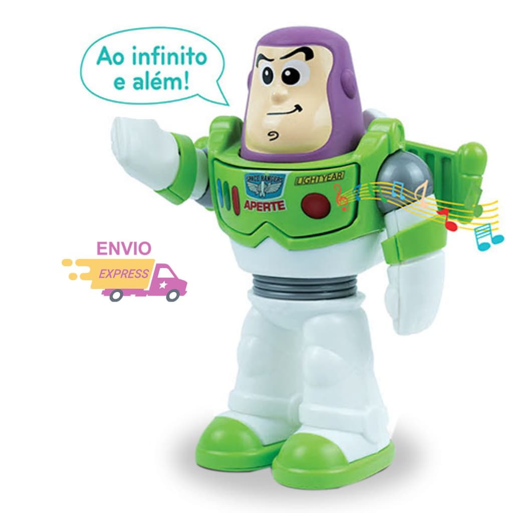 Boneco Buzz Lightyear Disney Articulado Fala 5 Frases Brinquedos de Menino e Menina Elka + Revista