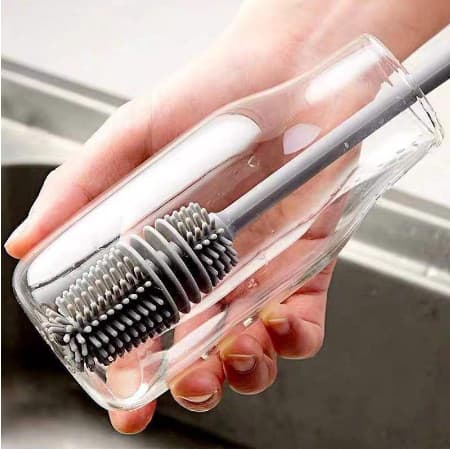 KIT COM 3 PEÇAS/ 2 PEÇAS OU UNIDADE Escovas de Silicone para Limpar Mamadeira Copo Garrafa