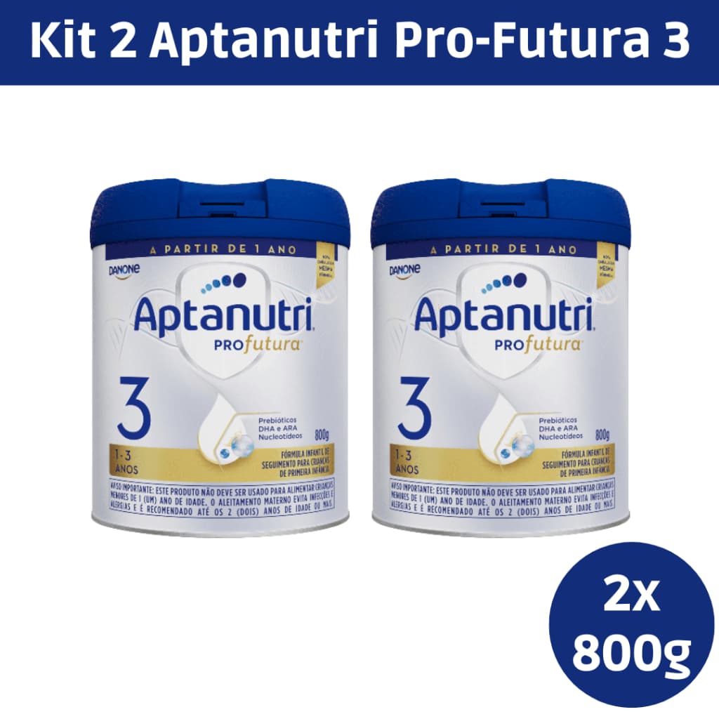 Kit 2 Aptanutri Pro-Futura 3 800g - Fórmula Infantil