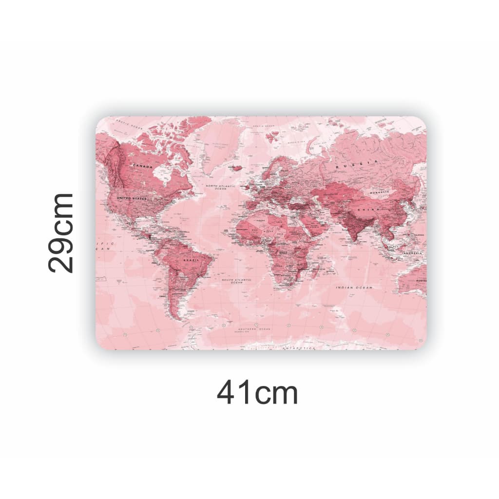 Mouse Pad Gamer Notebook Mapa Rosa