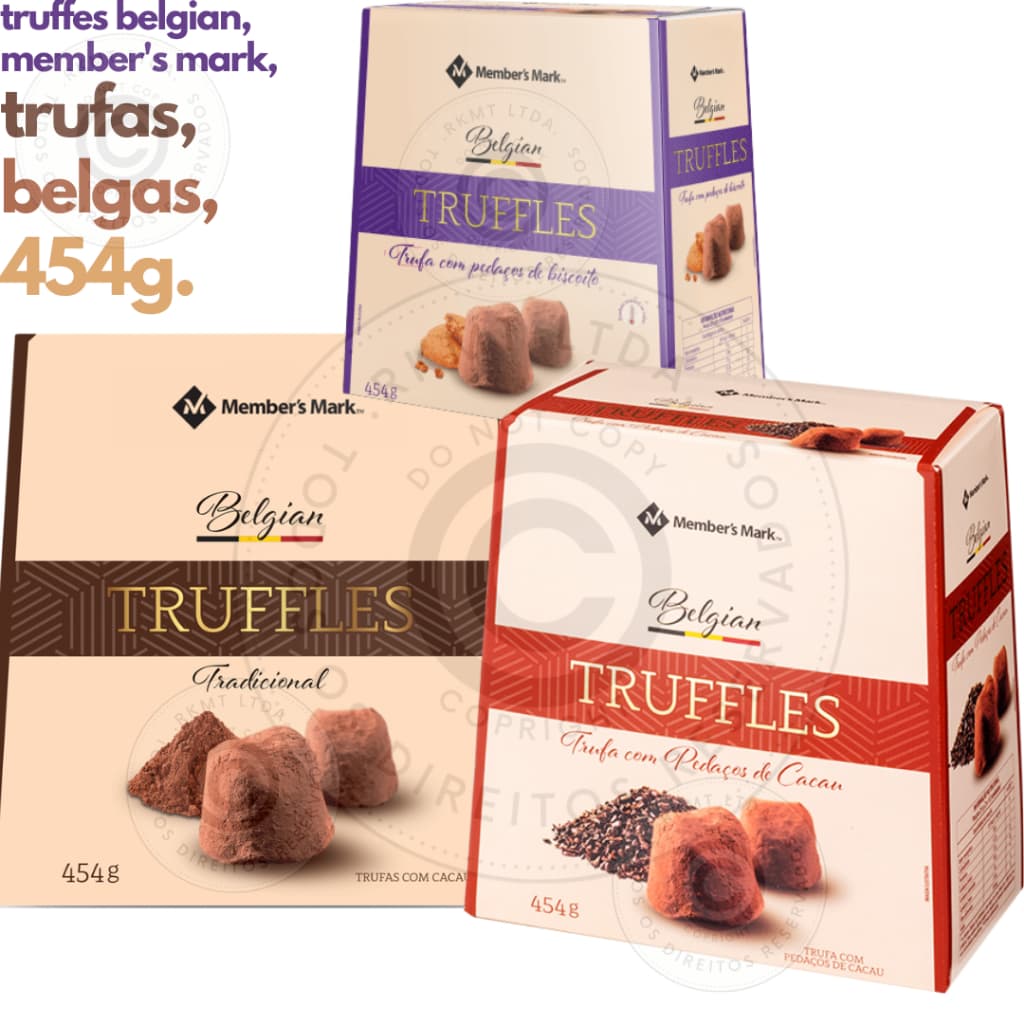 Trufa Chocolate Truffles Belgian Member's Mark 454g Importado Bélgica