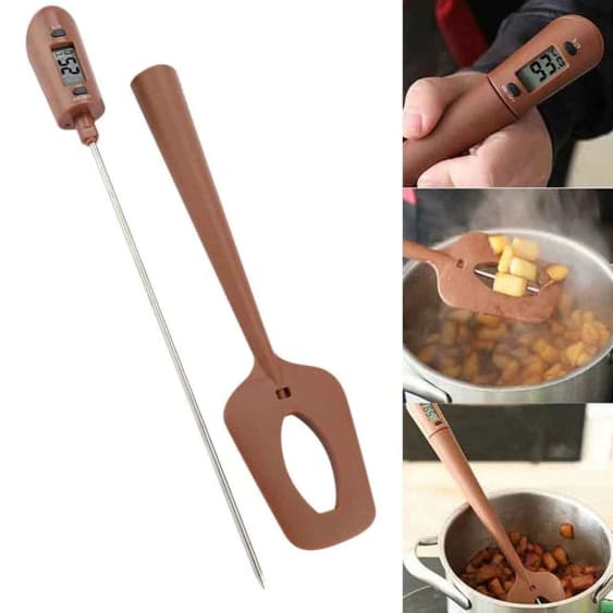 Espátula Com Termômetro Digital Culinária Chocolate Pratica