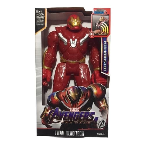 Boneco Hulkbuster Homem De Ferro Articulado 30 Cm Vingadores Fala Som Luz
