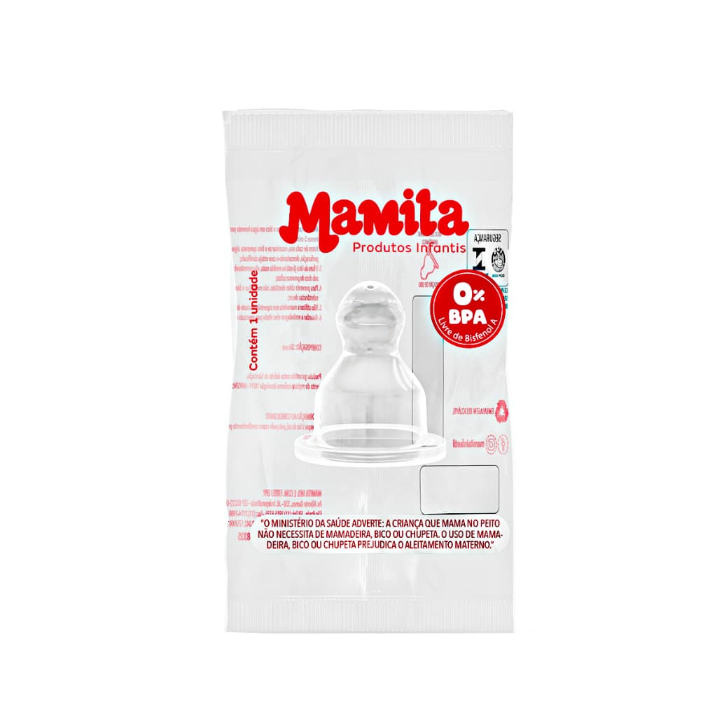 Bico de Mamadeira Silicone Anatômico Pacote 5 Unidades Bico Reposição Mamadeira Bebê