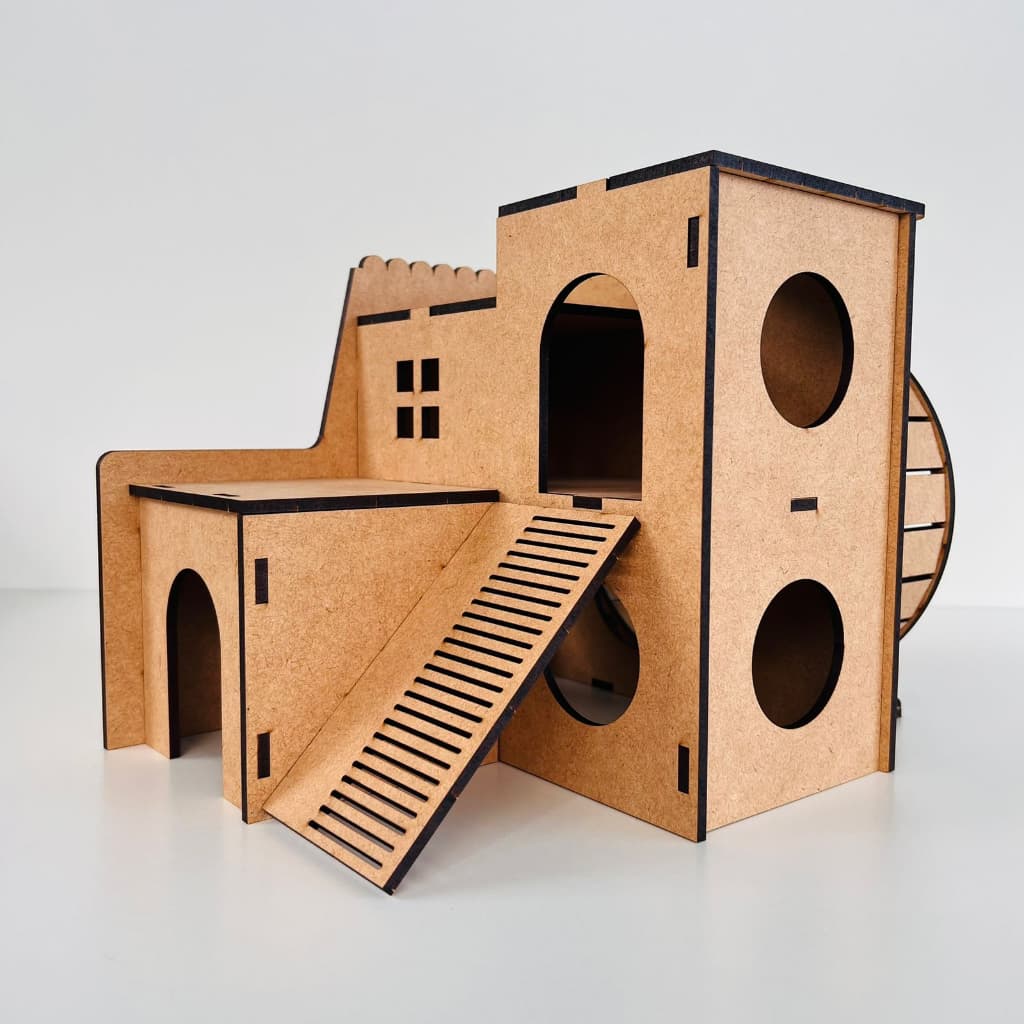 Casinha para Hamster com Gira Gira MDF em MDF 4mm resistente