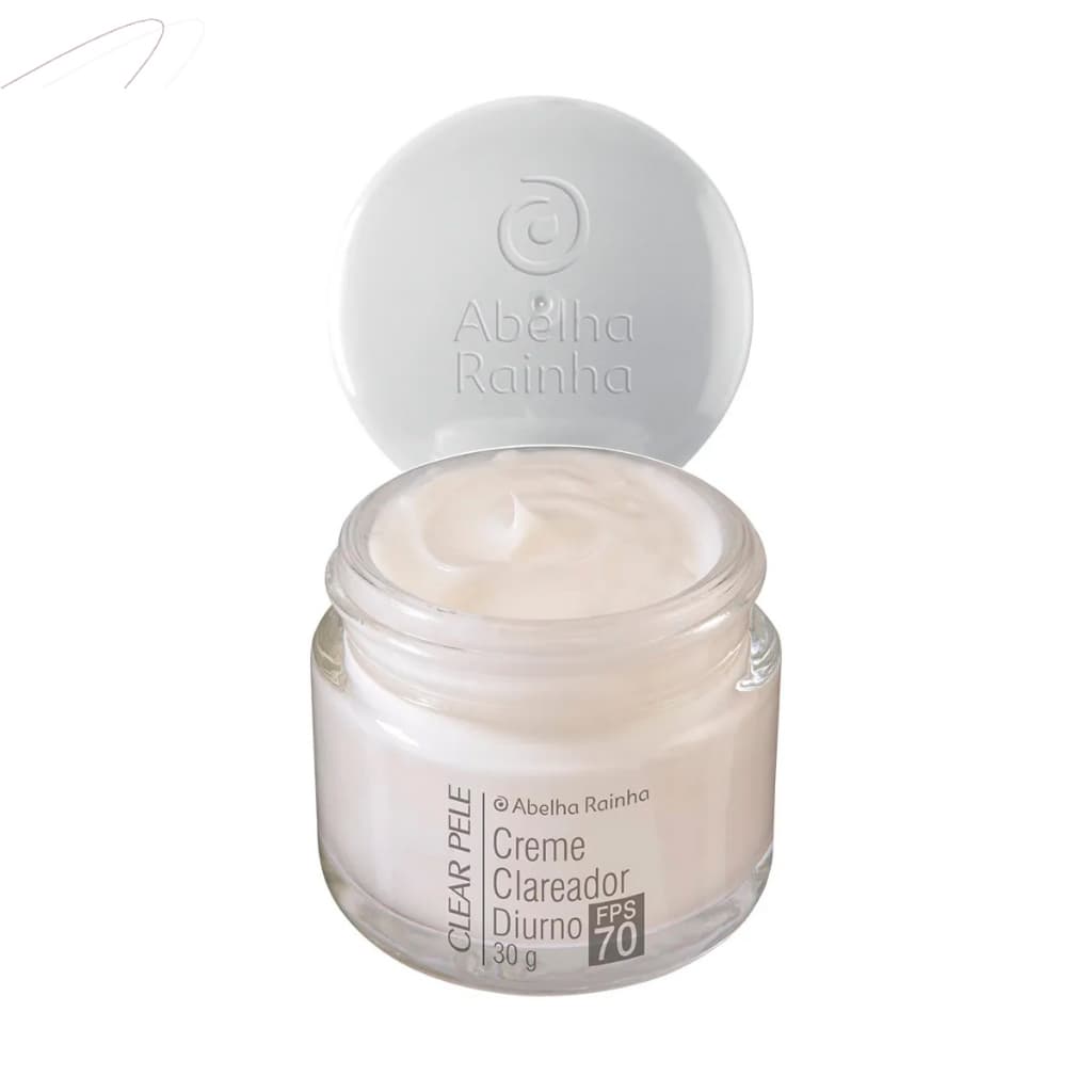 Creme clareador dia FPS70 Manchas profundas e antigas Sem manchas Melasma Sarda Acne Espinhas Ilumina uniformiza pele Com Niacinamida Vitamina E Filtros UVA/UVB Inibe  formação de melanina