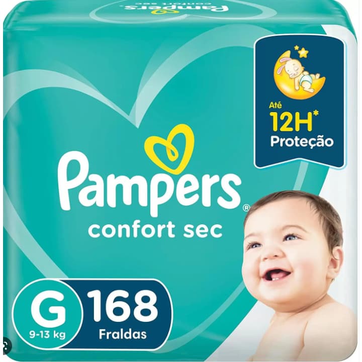 Fralda Infantil Pampers Confort Sec Mega Pacotão