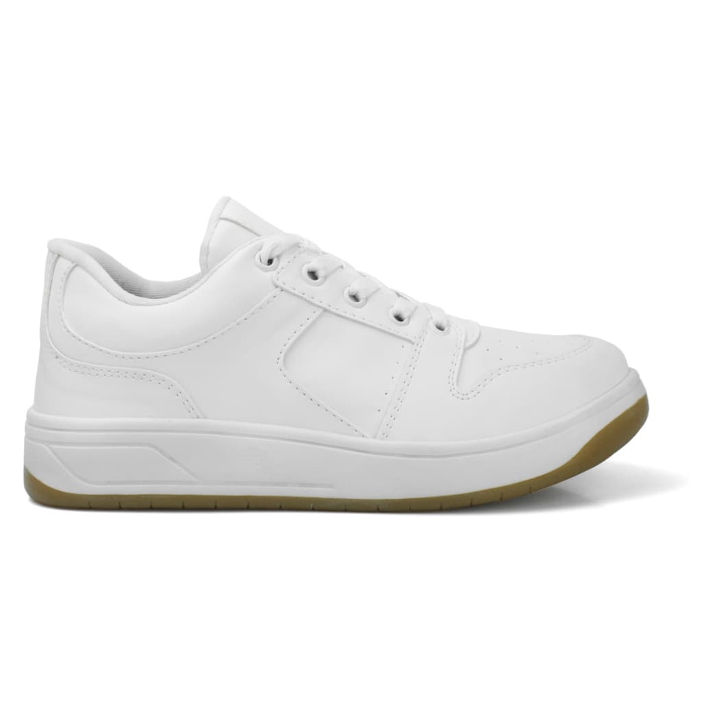 Tênis Casual Feminino Branco Confortável Wit Shoes Dia A Dia