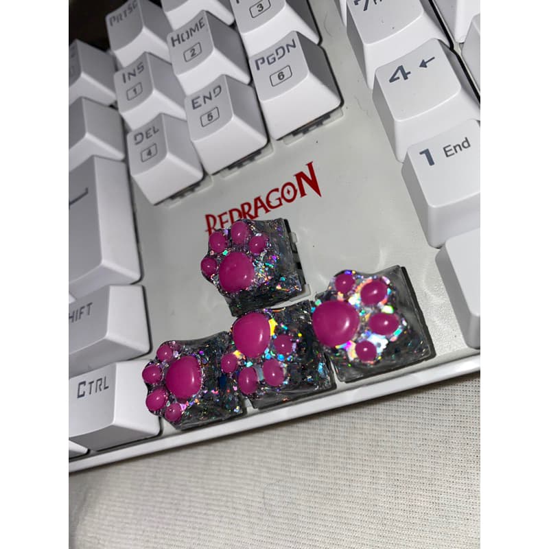 Kit 4 keycaps patinha teclado mecanico