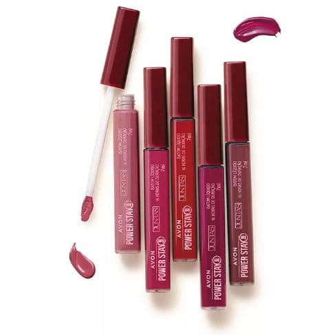 Batom Líquido Sem Glitter Matte ou Com Glitter Effect Avon Power Stay 7ml