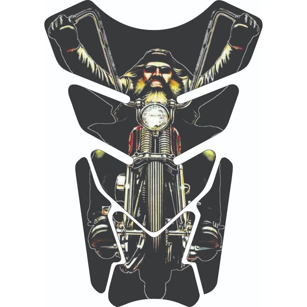 Adesivo Protetor Para Tanque de Moto Resinado Tankpad Universal Moto clube Motoqueiro modelo (E)