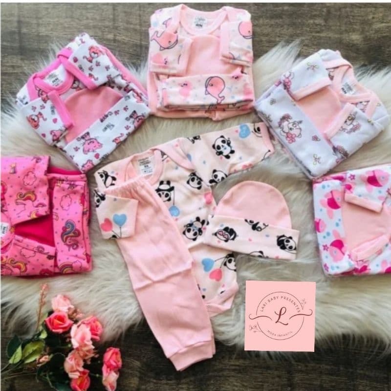 kit 13 peças roupa para bebê RN P M - body+calça+touca+ short - roupa para bebê menina menino unisex