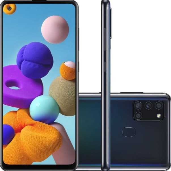 Smartphone Samsung Galaxy A21s 64GB 4G Wi-Fi Tela 6.5 Dual Chip 3GB RAM Câmera Quádrupla - Vitrine