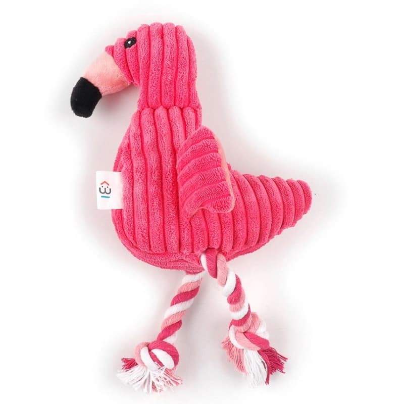 Brinquedo Pet Para Morder Interativo Em Pelucia Flamingo Mordedor Para Cachorro Brinquedo Para Cachorro E Gato Pelúcia Para Pet Com Corda