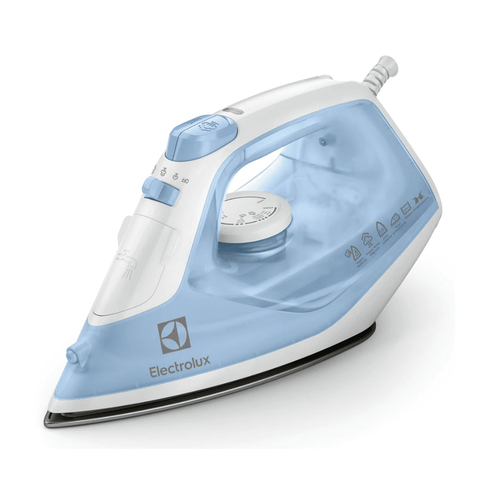Ferro de Passar a Vapor Base Antiaderente com Spray Electrolux Easyline SIE60 Azul