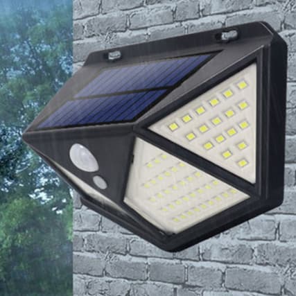 Luminária Parede Solar Leds  Luz Balizador Jardim Lâmpada Multifuncional Refletor Lâmpada Solar Led