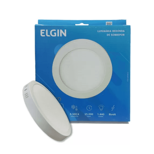 Luminaria Led Plafon Painel Led Sobrepor Redondo Teto/Laje Bivolt Luz Branca/Fria