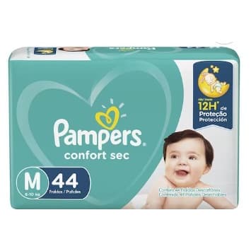 FRALDA INF PAMPERS CONFORT SEC MEGA M C/44