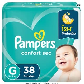 FRALDA INF PAMPERS CONFORT SEC MEGA G C/38