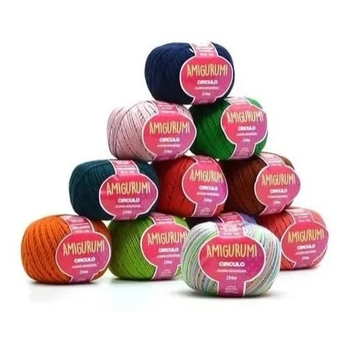 Kit 15 Fio Linha Amigurumi Círculo 125 Gramas Crochê 254 Metros Premium (Escolher as Cores)