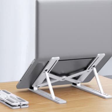 1 Suporte Apoio De Notebook Laptop Compacto Articulado Home Office Suporte Notebook Preto