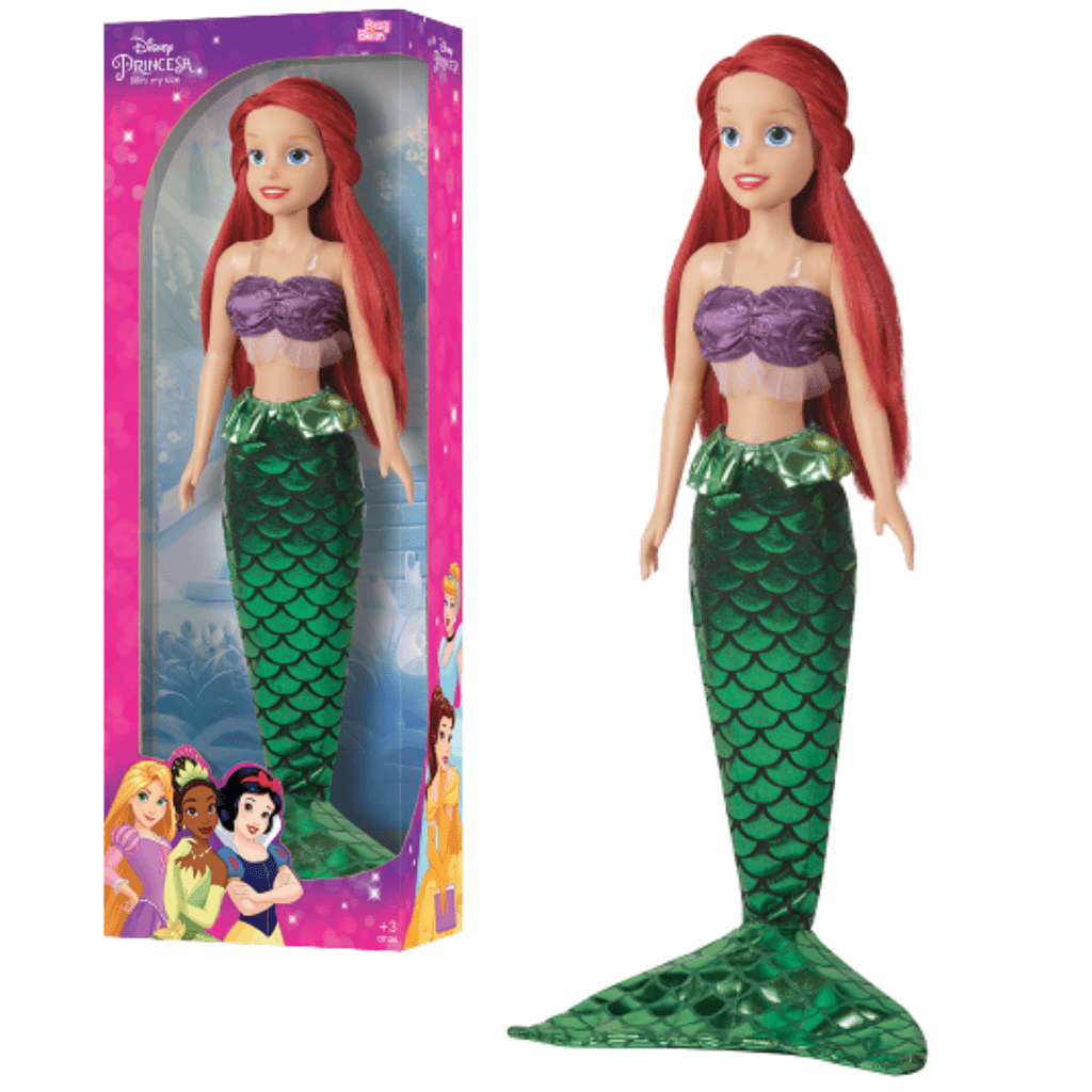 Boneca Princesa Ariel Disney Grande 54cm Boneca Sereia Articulada Novabrink