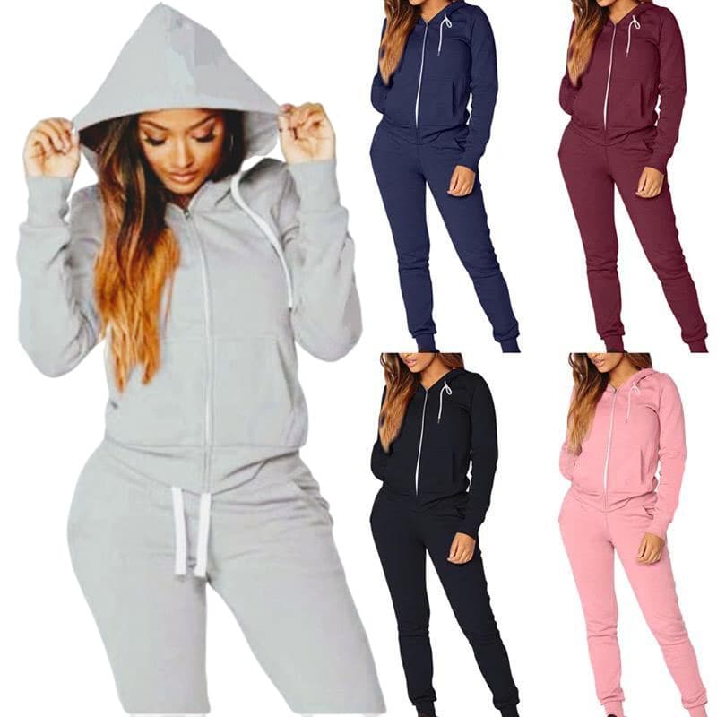 Conjunto Moletom Blusa de Frio Com Zíper + Calça Moletom Flanelado Inverno Quentinho