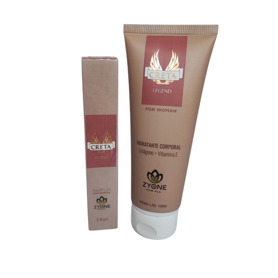 Kit Perfume Feminino Creta 28ml + Hidratante Feminino Zyone  - Importado