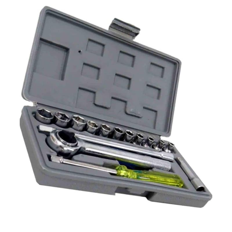 KIT |JOGO DE CHAVES CATRACA REVERSIVEL 17 PECAS COM BARRA DE EXTENSAO E ESTOJO