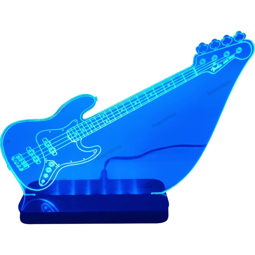 Luminária Led Abajur Decorativo em Acrílico com Led Baixo Jazz Bass