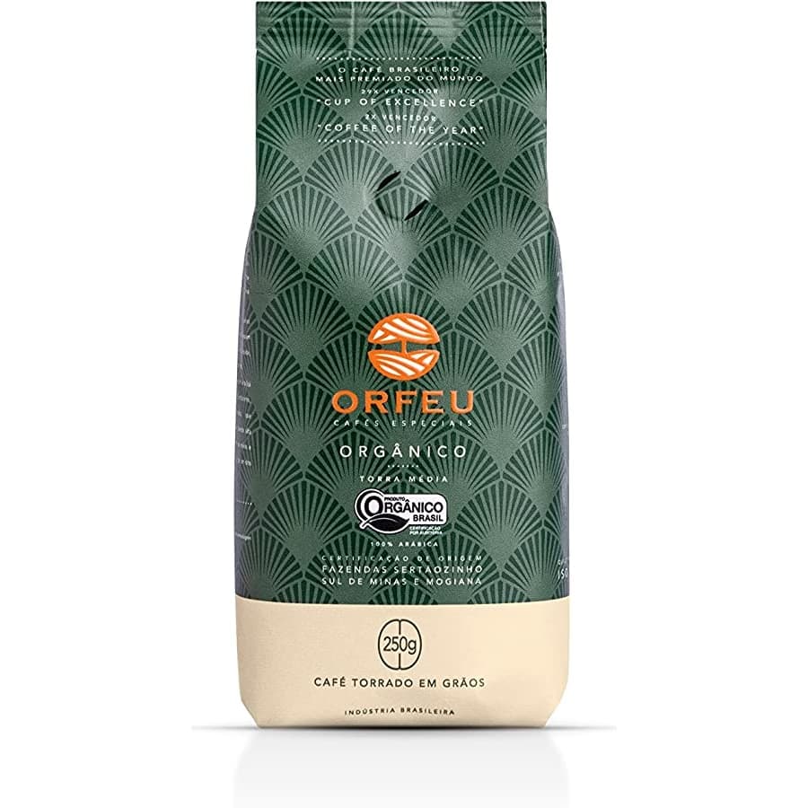 Café Torrado em Grãos Especial Orgânico 250g Café 100% Arábica brasileiro + premiado do mundo