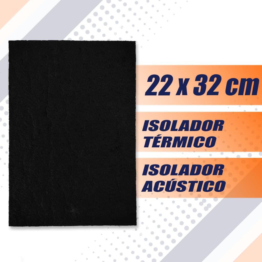 Feltro Comum 6mm Automotivo Anti Ruido Manta 22x32cm 1 un