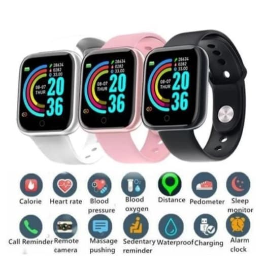Relogio Smartwatch D20 Pro Y68 Esportivo Bluetooth Android/iOS Original
