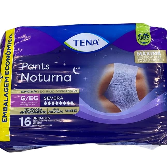 Fralda calça Tena pants noturna  SEGURA NOITE TODA