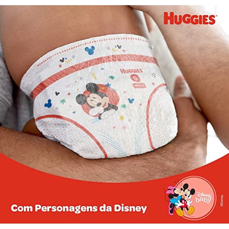 Kit com 2 Pacotes Fralda Descartável Huggies, shortinho atacado , Supreme care +1 LENÇO UMEDECIDO