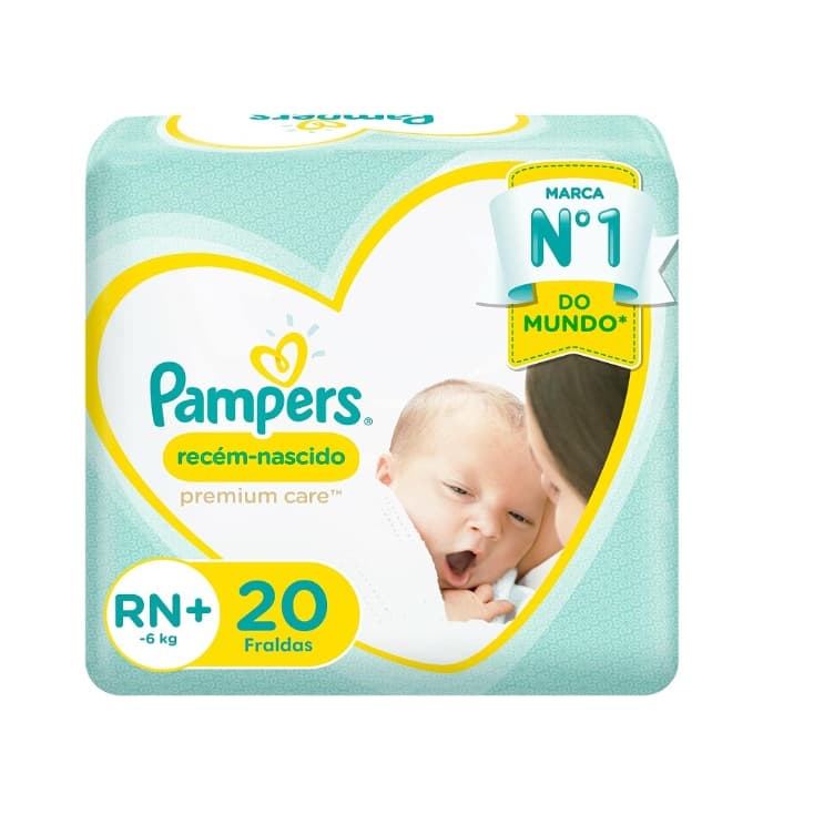 FRALDA INFANTIL PAMPERS RECEM NASCIDO RN+  20 UN