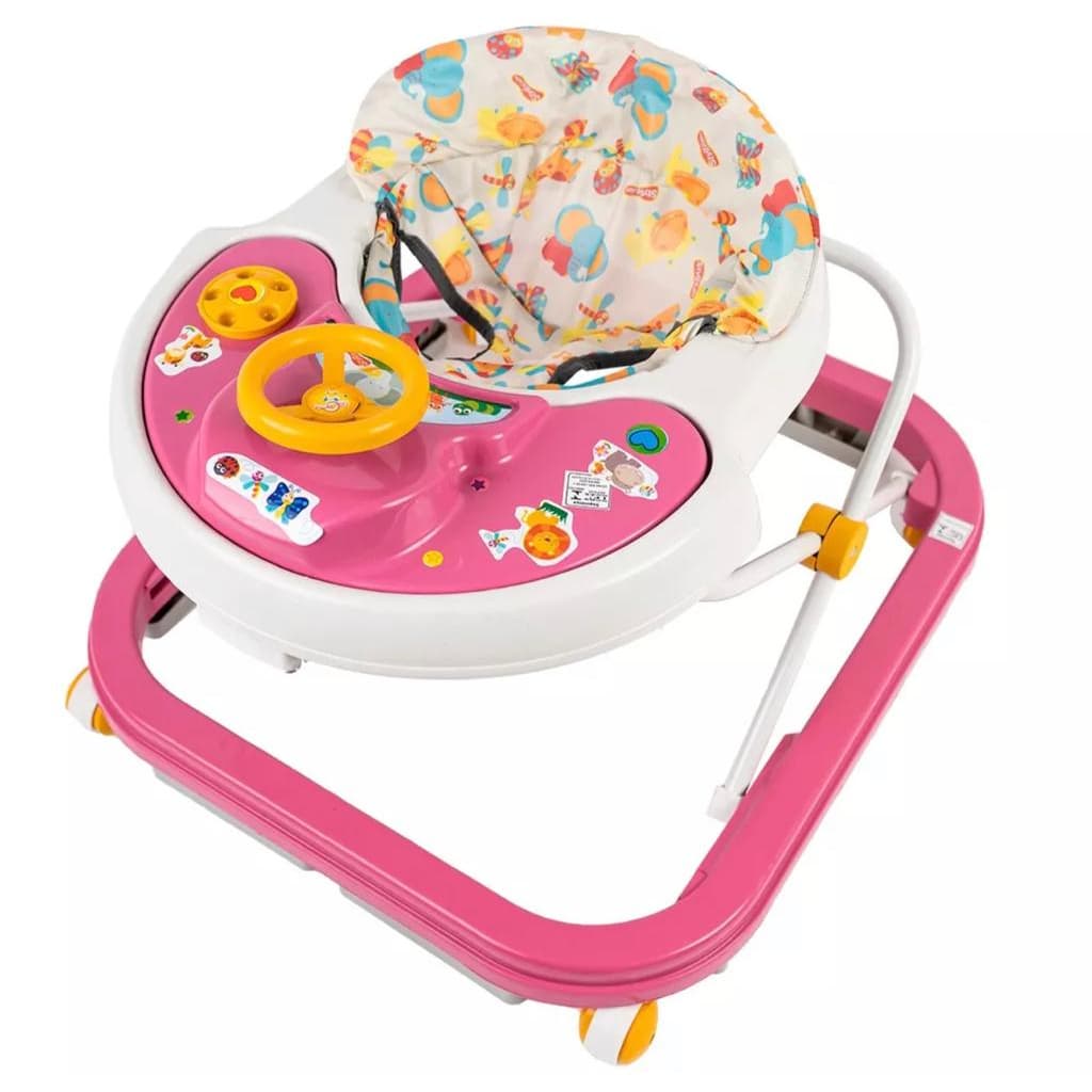 Andador Infantil Musical bebê Styll Baby Rosa COM INMETRO 3 POSIÇÕES