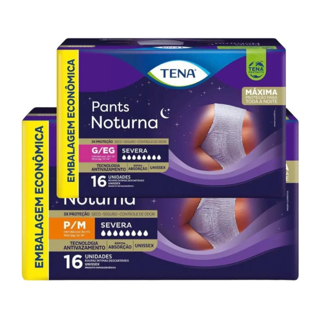 FRALDA CALÇA GERIÁTRICO Tena Pants Noturna 16 Unidades
